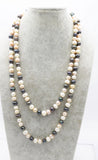 Freshwater Pearl Necklace 45 inch White/Pink 7-9mm