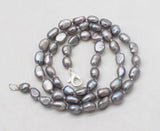 Freshwater Pearl Baroque Choker Necklace 16in Multicolor/White/Black/Gray 4-6mm