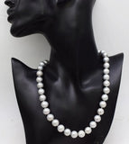 Gray Freshwater Pearl 10-11mm Necklace 17-Inch for Women