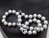 Gray Freshwater Pearl 10-11mm Necklace 17-Inch for Women