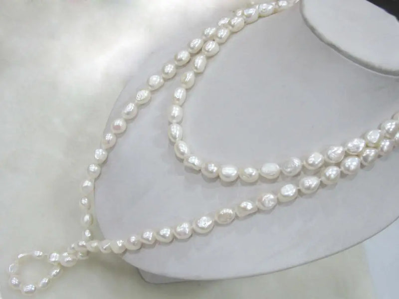 Baroque Freshwater Pearl Beads 50-Inch Nature Colors Pendant