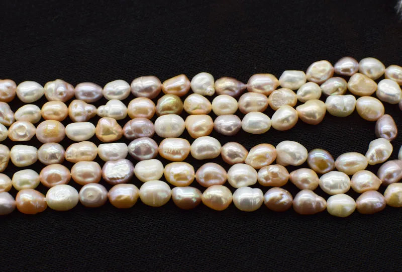 Baroque Freshwater Pearl Beads 8-9mm Pink Purple DIY Jewelry