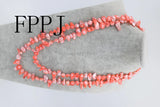 Baroque Pink Red Freshwater Pearl 12-28mm Necklace 50-inch Beads