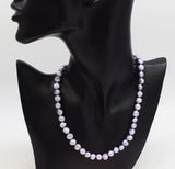 Baroque Violet Freshwater Pearl Necklace 16inch 7-8mm Beads