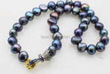 Baroque Freshwater Pearl Beads 8-12mm 17-Inch Zircon Hook