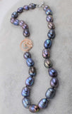 Freshwater Pearl Egg 10-12mm Necklace 18" Nature Beads