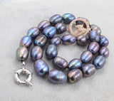 Freshwater Pearl Egg 10-12mm Necklace 18" Nature Beads