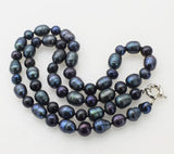 Freshwater Pearl Egg Round 9-13mm Necklace 20 Inch Beads Nature Woman