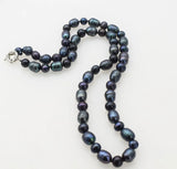 Freshwater Pearl Egg Round 9-13mm Necklace 20 Inch Beads Nature Woman
