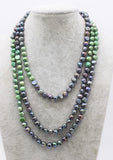 Green Baroque Freshwater Pearl 60" Necklace