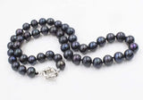 Freshwater Pearl Near Round 19-10mm Necklace 18inch Beads Nature