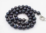 Freshwater Pearl Near Round 19-10mm Necklace 18inch Beads Nature