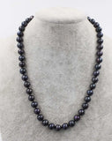 Freshwater Pearl Near Round 19-10mm Necklace 18inch Beads Nature
