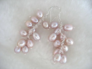 Freshwater Pearl Rice Hook Earrings Natural Beads for Women