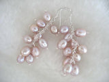 Freshwater Pearl Rice Hook Earrings Natural Beads for Women