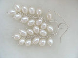 Freshwater Pearl Rice Hook Earrings Natural Beads for Women