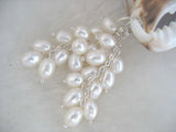 Freshwater Pearl Rice Hook Earrings Natural Beads for Women