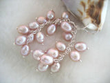 Freshwater Pearl Rice Hook Earrings Natural Beads for Women