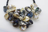 Freshwater Pearl Shell Flower Necklace 18 Inch Beads Nature Hand