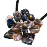 Freshwater Pearl Shell Flower Necklace 18 Inch Beads Nature Hand