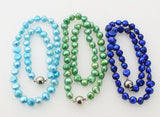 Green Baroque Freshwater Pearl Necklace 16in