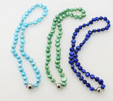 Green Baroque Freshwater Pearl Necklace 16in
