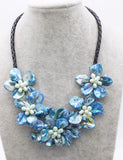 Baroque Flower Freshwater Pearl Necklace Earrings Set
