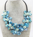 Baroque Flower Freshwater Pearl Necklace Earrings Set