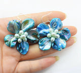 Baroque Flower Freshwater Pearl Necklace Earrings Set