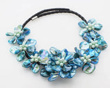 Baroque Flower Freshwater Pearl Necklace Earrings Set