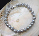 Gray Freshwater Pearl Bracelet 7-8mm 7.5-inch Nature Beads