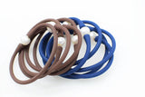 Freshwater Pearl Bracelet 10-11mm Round Blue/Brown Silicone 7.5inch FPPj Beads
