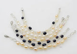 Freshwater Pearl Bracelet White/Pink/Black Rice 6-7mm Nature 7.5inch FPPj Beads