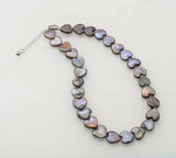 Brown Heart Freshwater Pearl Necklace 17 Inch