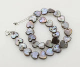 Brown Heart Freshwater Pearl Necklace 17 Inch