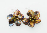 Brown Shell Baroque Flower Necklace Set