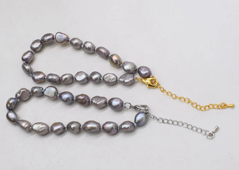 Gray Baroque Freshwater Pearl Bracelet 7.5inch