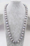Freshwater Pearl Gray 9-10mm Necklace 17 inch Natural Beads