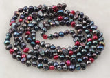 Freshwater Pearl Necklace Red Baroque 8-9mm Beads