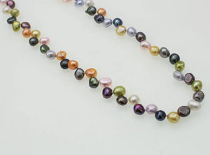 Freshwater Pearl Multicolor Baroque 6-9mm Necklace 17in