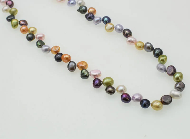 Freshwater Pearl Multicolor Baroque 6-9mm Necklace 17in