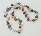 Freshwater Pearl Multicolor Baroque 6-9mm Necklace 17in