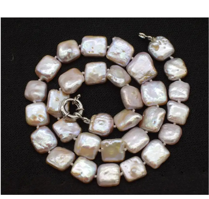 Square Freshwater Pearl Necklace 17inch FPPJ