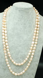 Baroque Freshwater Pearl Necklace 42 inch Pink Purple Beads 7-9mm