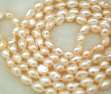 Baroque Freshwater Pearl Necklace 42 inch Pink Purple Beads 7-9mm