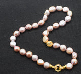 Purple Baroque 10-13mm Freshwater Pearl Necklace 18 inch
