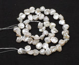 Freshwater Pearl Keshi Flat Beads 8-12mm 15inch