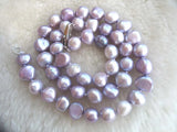 Freshwater Pearl Violet 7-9mm Baroque Nature Necklace 16inch