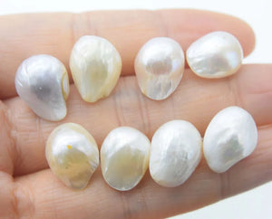 Baroque Freshwater Pearl Stud Earrings 10-15mm Beads
