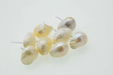 Baroque Freshwater Pearl Stud Earrings 10-15mm Beads